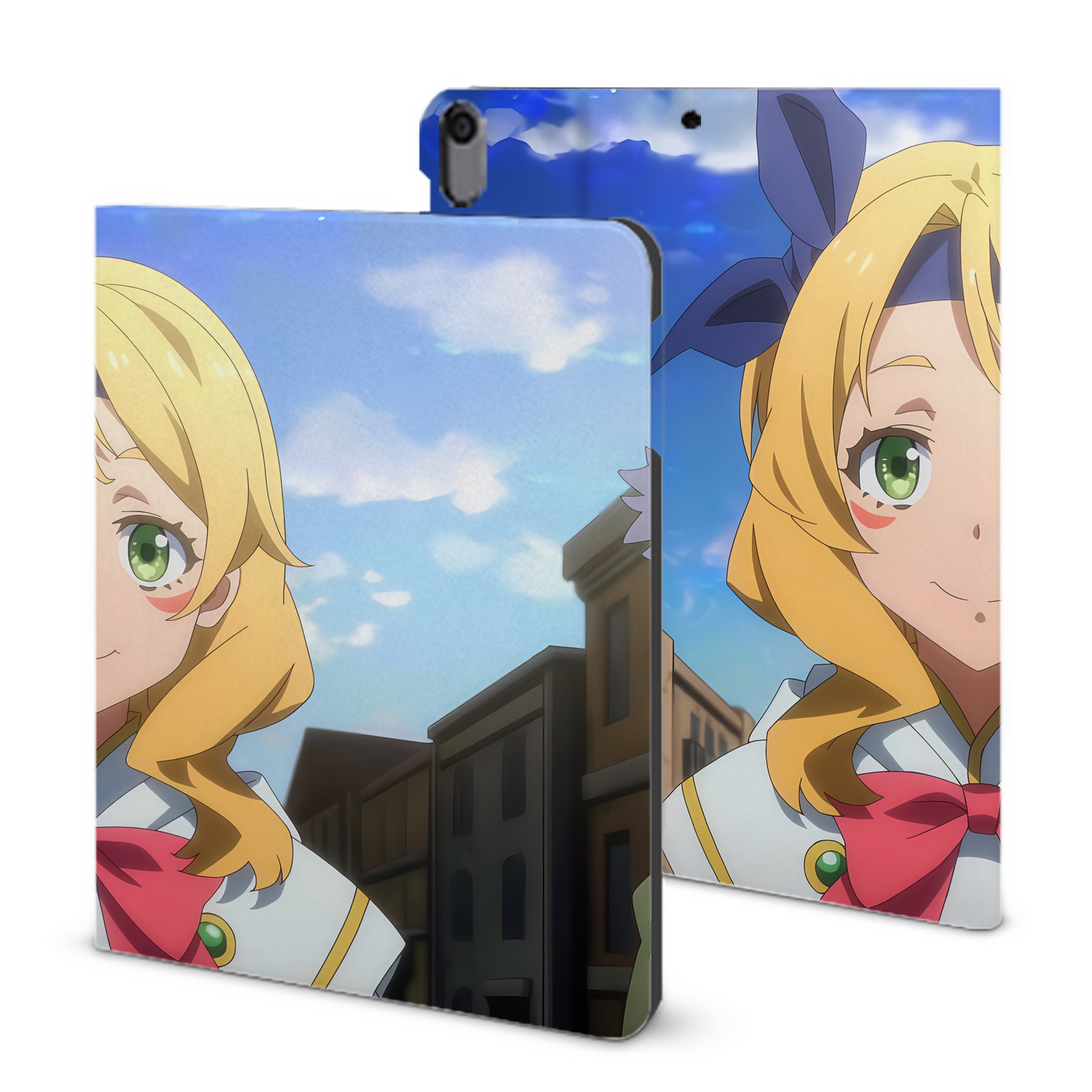 （画像用） 転スラ Regarding Reincarnated to Slime IPad ケース ブック型 PUレザー TPU 耐衝撃 軽量 薄型 ペン収納なし 全面保護 IPad 各モデル対応